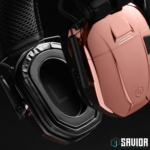 Image of Savior Equipment Apollo Electronic Earmuffs For Shooting w /Gel Ear Pads, 24dB NRR, Noise Cancelling Ear Protection Headset