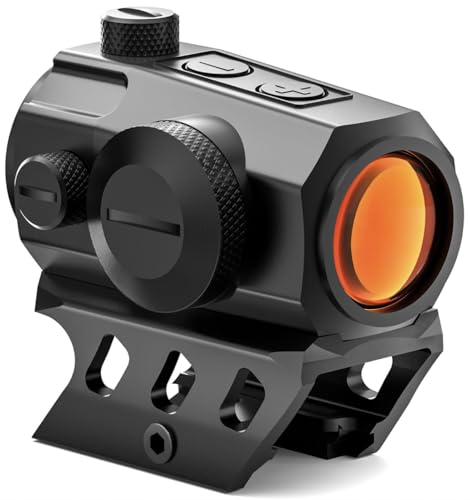 TREYTECH Jackal Pro Red Dot Sight 2MOA Motion Awake Optics IPX7 Waterproof Shockproof Compact Red Dot Scope 10 Brightness with Co-Witness Riser and Low-Profile Mount Rifle Scope for 20mm Rail Mount