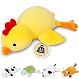 IdeaMeme Weighted Chick Plush, 24' 4.2 lbs Weighted Stuffed Animals, Cute Plushie Dolls Throw Pillow Birthday for Children Kids Adults