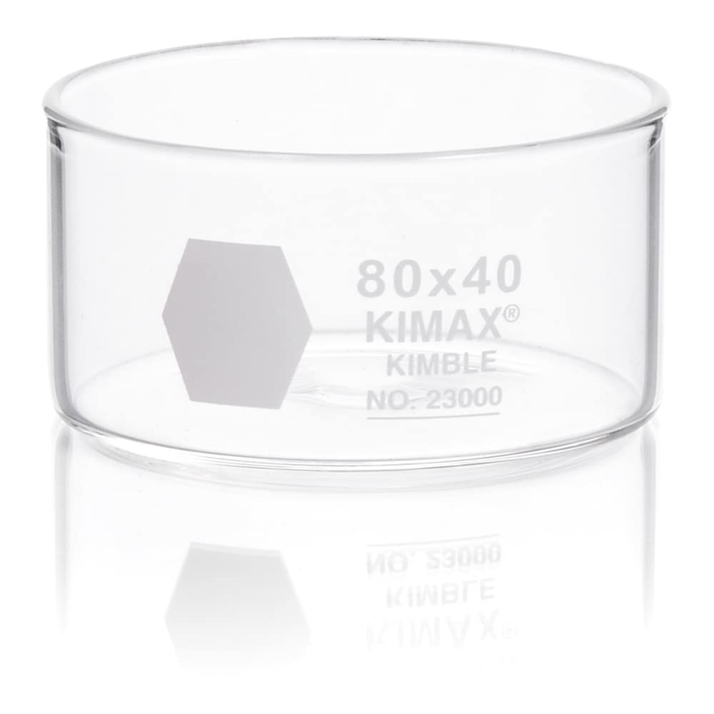 Kimble 23000-9050 Glass 270mL Crystallizing Dish, 90mm Diameter x 50mm Height (Case of 18)