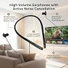 Neckband Bluetooth Earphones Noise Cancelling High Volume for TV and Conversations Black 1 Pair (Black) #4