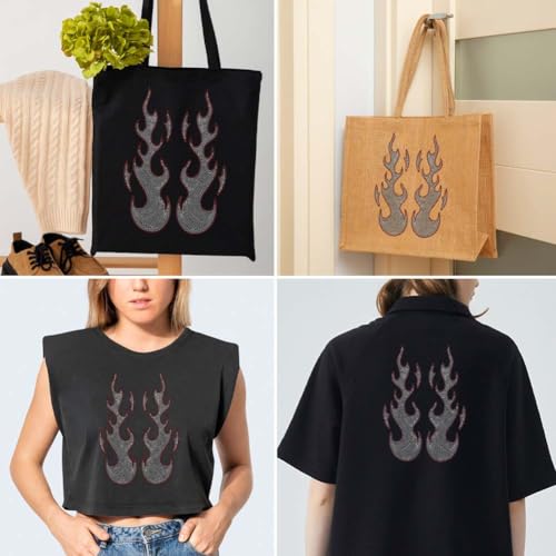 Calcomanía de transferencia de diamantes de imitación para ropa DIY 7