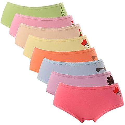 RosaObsta Teen Girls Underwear Brief Hipster Knickers Panties Cotton 8Pack Cover