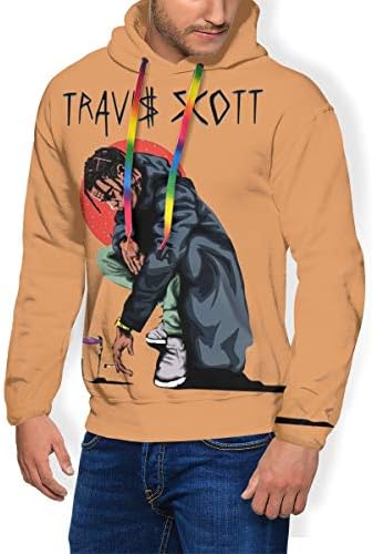 WONIU Neutral Hoodie 3D Printed Hooded Sweatshirt Unisex Fashion Hoodie Smoke-XL