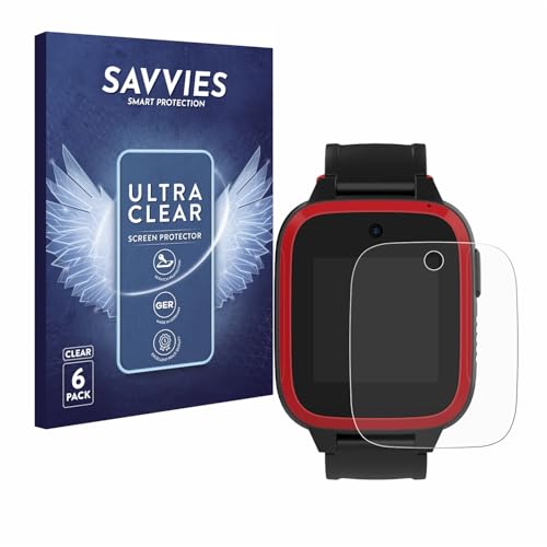 Savvies 6 Stück Schutzfolie für Xplora Let's Go Bildschirmschutz-Folie Ultra-Transparent