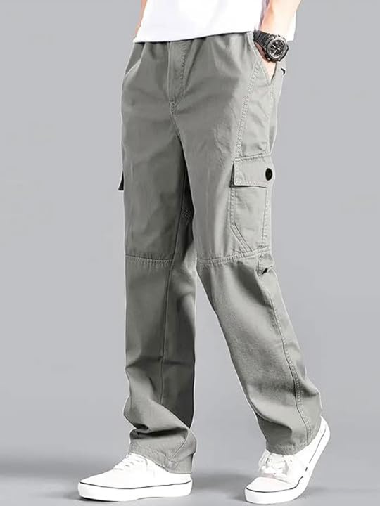 Image of FABRIPPLE Men's Olive Green Cargo Pants | Relaxed Fit Utility Trousers | Multi Pocket Casual Wear | Stylish Streetwear Bottomwear for Men
