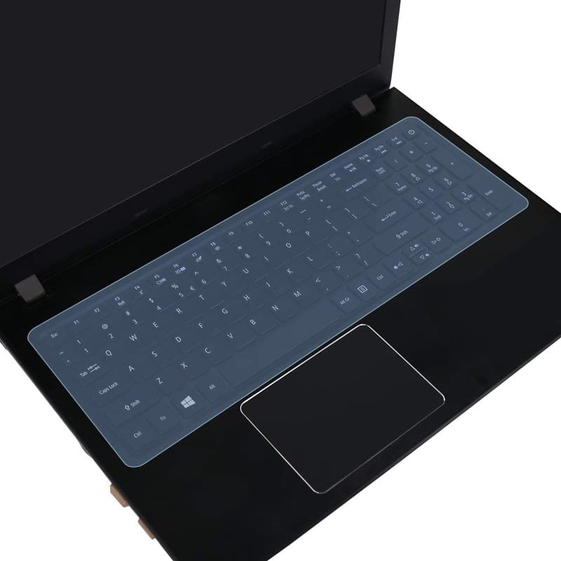 Dhanistha Silicone Keyboard Protector Dust Cover Transparent Compatible for Skin 15.6 inch Laptop