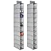 mDesign Juego de 2 muebles zapateros para colgar – Organizador de zapatos para armario con 10 compartimentos - Estanterías para zapatos, bolsos o carteras – Color gris