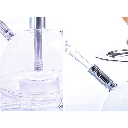 BGSFF Shisha, Premium 2/1 Schlauch Shisha Komplettset, Acryl Kessel Shisha mit Fernbedienung, B. – Bild 4