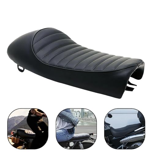 Asiento negro para motocicleta Honda CB: Cojín vintage de repuesto 4