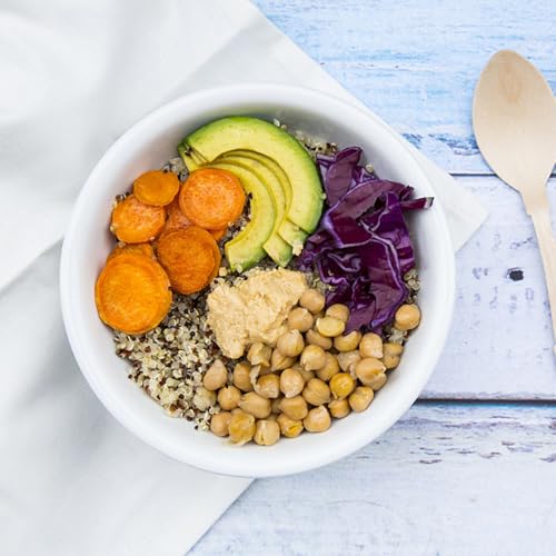 100 Stück Ökologische Einwegsuppenschale, 350ml Einweggeschirr aus Zuckerrohr, Pappschalen Einweg Suppenschalen, Bio Suppenschüssel Kompostierbares für Picknick BBQ, Weiß