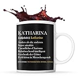  Tasse Katharina  Definition Vorname  Tasse mit Spruch lustig Fun Tasse Geschenkideen fürs Büro zum Geburtstag Jubiläum Kaffeetasse Bürotasse
