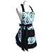 G2PLUS Floral Aprons for Women with Pockets, Extra Long Ties, Vintage Damask Apron, Perfect for Kitchen Cooking, Baking and Gardening, 29 x 21 - inch (Adult Women)