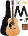 Fender CD-60S Solid Top Dreadnought Acoustic Guitar, Left Handed - Natural Bundle with Gig Bag, Tuner, Strap, Strings, Picks, Austin Bazaar Instructional DVD, and Polishing Cloth