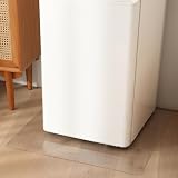 Yiwbj 冷蔵庫 マット透明 70×70cm 厚さ3mm PVC 無色 クリア 傷防止マット キズ防止 凹み防止 床保護シート (透明 厚さ3mm, 70x70cm)