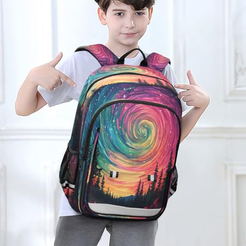 Sac à dos ordinateur portable Aurora Swirl pour protéger le dos - 2