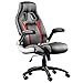 Gaming Stuhl - Furgle Gamer Stuhl - Bürostuhl - Zocker Ergonomischer Verstellbarer Drehstuhl Gaming Chair - Schaukel Modus - mit Kopfstütze und Lendenwirbelstütze (Schwarz-Rot)