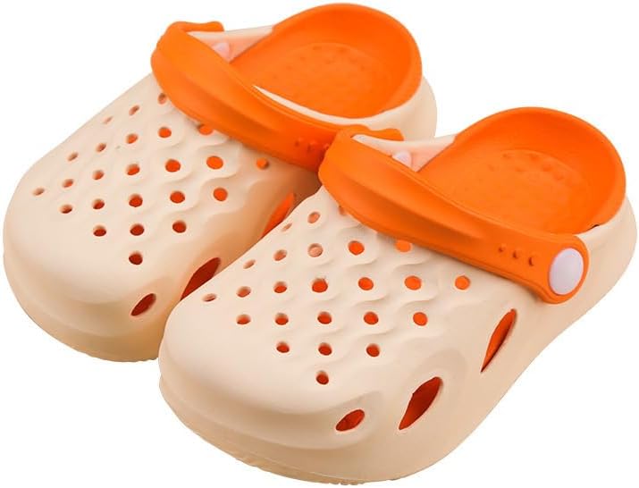 OWIF Boys Girls Toddler Clogs Little Kids Slip on Slides Sandals Truck Car Bunny Summer Water Shoes Garden Beach Pool Outdoor Bathing Shower Slippers