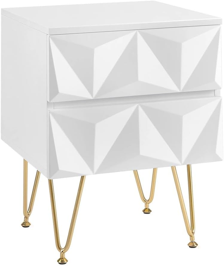 White Bedside Table with Drawer Bedside Table Storage Cabinet Bedroom Living Room Home Decoration