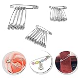 100 Safety Pins, Assorted Sizes, Rust Resistant Nickel Plated Steel Pin Kit, 55mm, 45mm, 37mm, 30mm, 18, Perfect for Securing Clothing, DIY Jewellery, Pinning & Hemming, Dressmaking and Sewing - Image 4