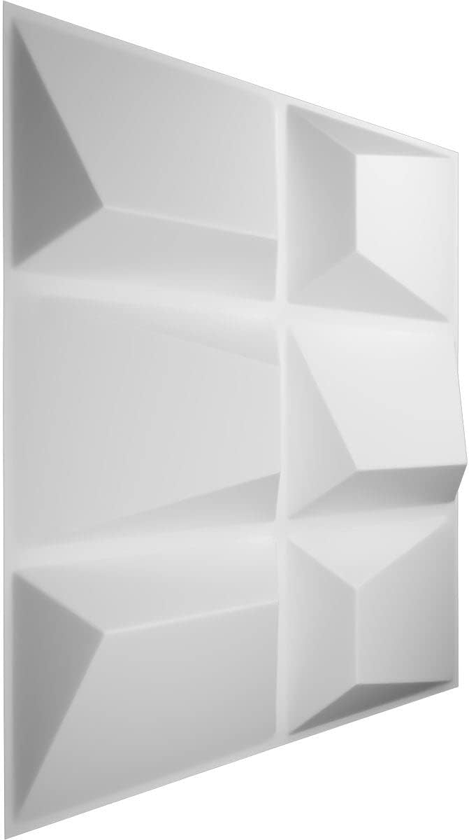 Ekena Millwork WP20X20STWH 19 5/8"W x 19 5/8"H Stratford EnduraWall Decorative 3D Wall Panel Covers 2.67 Sq. Ft.