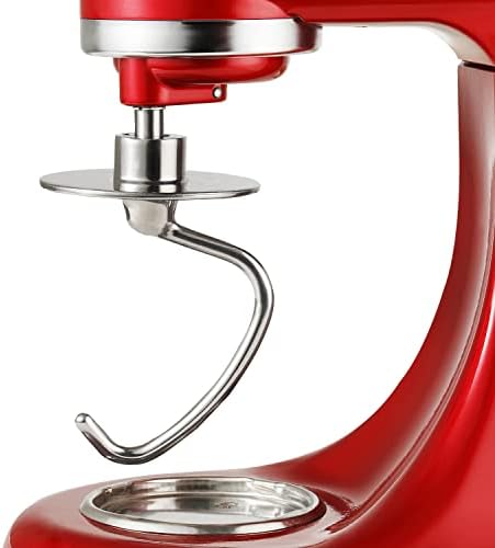 Stainless Steel Dough Hook Attachment for KitchenAid 4.5-5 Quart Tilt-Head Stand Mixer, K45DH Dough Hook Replacement for KSM90 and K45, Mixer Parts Accessories
