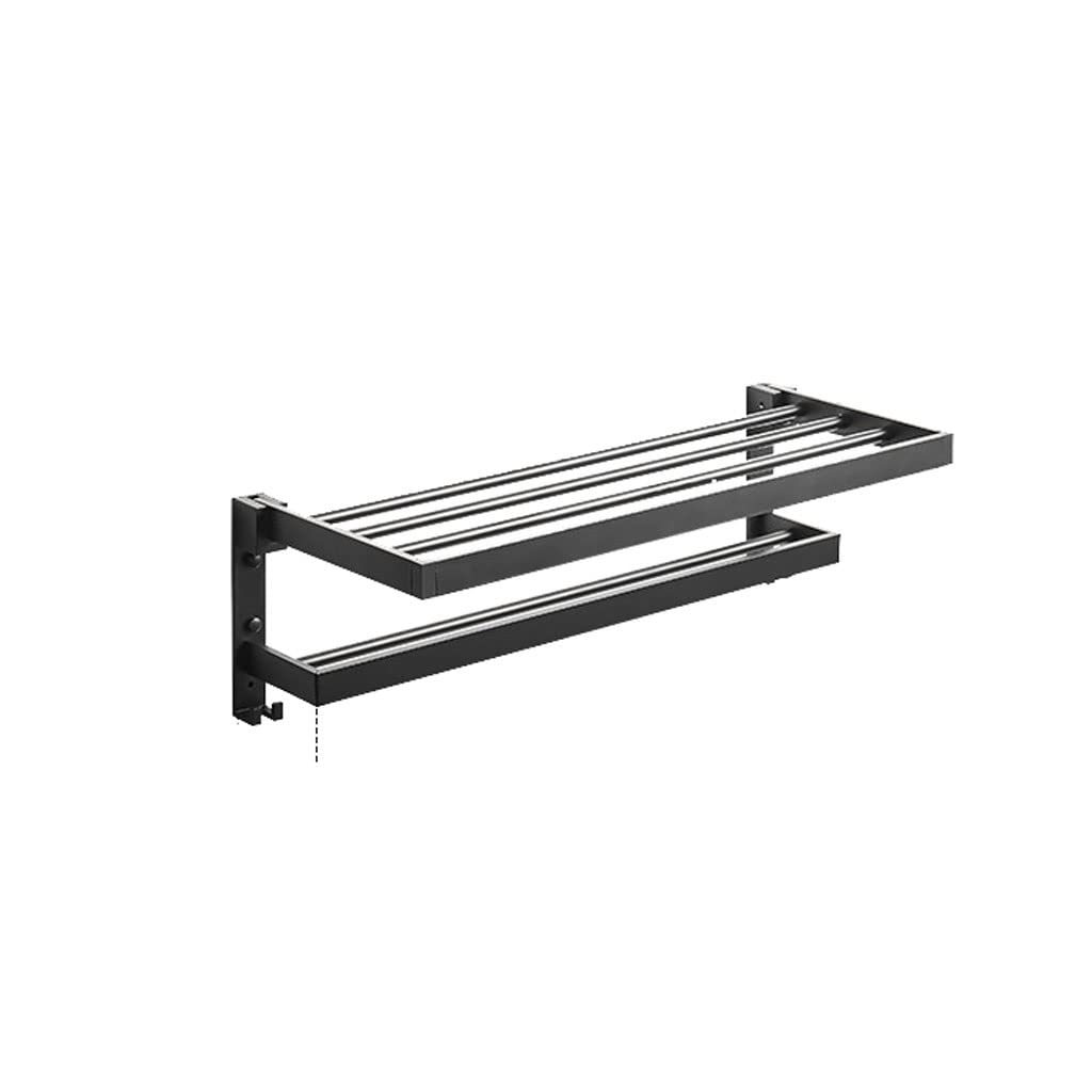 JvFbjLF Bathroom Wall Mounted Bathroom Towel Rack With No Holes In The Toilet Folding Towel Rack(40cm)