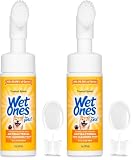 Wet Ones for Pets Antibacterial Dog Paw Cleaner with Built-In Brush, Foaming No-Rinse Formula for Cleaning Dirty Paws After Walks, Gentle Everyday Paw Wash for Dogs, 5 Oz - 2 Pack
