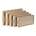 Hammont Unfinished Wood Trays for Crafts | Wooden Serving Tray Five Piece Set of Rectangular Shape with Cut Out Handles | Kitchen Nesting Trays for Serving Pastries, Snacks, Mini Bars, Chocolate