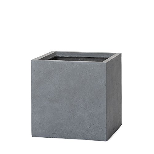 植木鉢 大型 ファイバークレイプロ ベータ キューブプランター 28 グレー