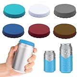 Soda Can Covers Lids - 2.1' Silicone Soda Can Lids Set of 6, Slim Drink Cans Lids Reusable, Colorful Drink Protector, Spill-proof for Cola Beer Beverages Energy Drink Cans, Gift, Fits Standard Cans