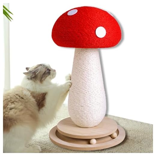 Mushroom Cat Scratching Post Tree