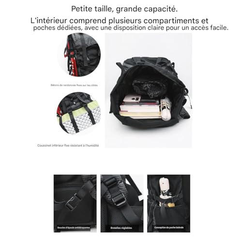 Sac à dos de voyage léger 60L pour ne plus souffrir du dos en camping - 5