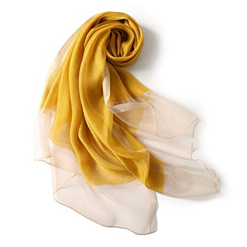 HURESON Lightweight Silk Scarf Shawl Elegant Soft Shawls and Wraps for Evening Dresses Yellow glitter Scarves for Women for All Seasons2