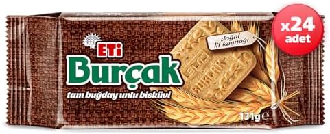 Eti Burçak Tam Buğday Unlu Bisküvi 131 g x 24 Adet - Görsel 3