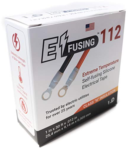 Image of E /FUSING 112 - Flame Resistant High Temperature Self-fusing Silicone Electrical Insulation Tape 1 in x 30 ft (Pack of 3)