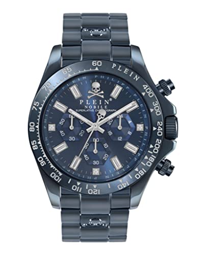 Philipp Plein Nobile Collection Luxury Mens Watch Timepiece, Blue, One Size, Luxury Sports