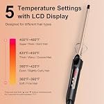 1/2 Inch Small Curling Iron, 13mm Skinny Curling Wand for Short Hair, Pixie Cuts & Bangs, Ceramic Thin Hair Curler for Tight Ringlets & Spiral Curls, Travel Dual Voltage, up to 480°F