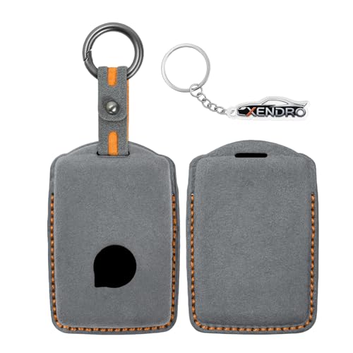 Coque de clé de voiture pour Volvo C30 XC90 S60 Polestar 2 en daim gris foncé