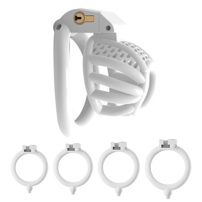 Cage de protection blanche accessoire gym et fitness avec 4 anneaux