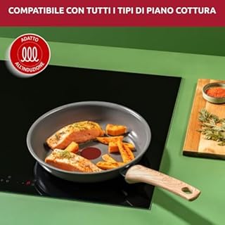 Lagostina Vivissima, Padella Antiaderente 32 cm con Manico Lungo, Rivestimento in Ceramica, Riscaldamento Rapido e Cottura Uniforme, Adatto a Tutte le Fonti di Calore Inclusa Induzione