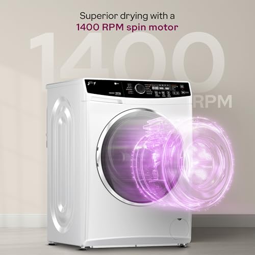 Image of Godrej 9 Kg 5 Star AI Powered, Steam Wash, Digi Inverter Motor, Steam Wash, 1400 RPM Spin Motor, Add To Wash, Fully Automatic Front Load Washing Machine (WFEON ZUS 9014 5.0 IDCRM GLWH, Glacial White)