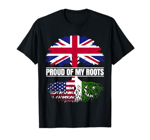 USA Pakistan Mix Heritage Proud of Roots American Pakistani T-Shirt