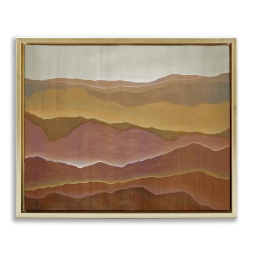 Glowing Mountain Desert Landscape, 16 x 20 Inch Canvas in Floater Frame
