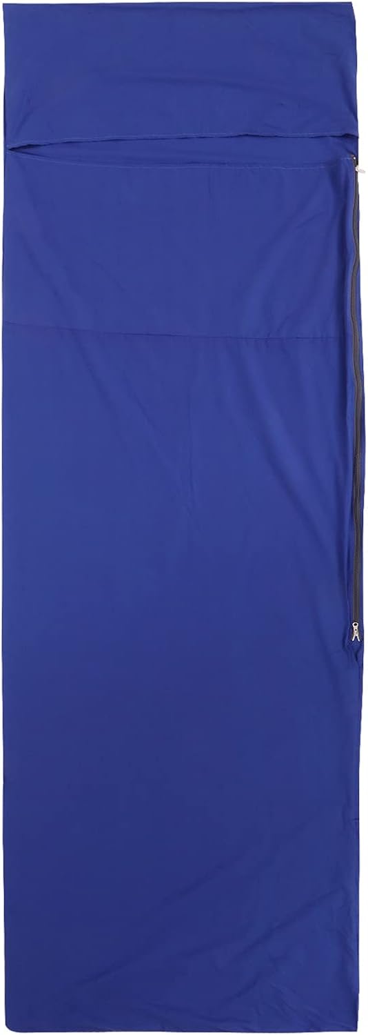 Lightweight Cotton Sleeping Bag Liner for Outdoor Camping Travelers Blue