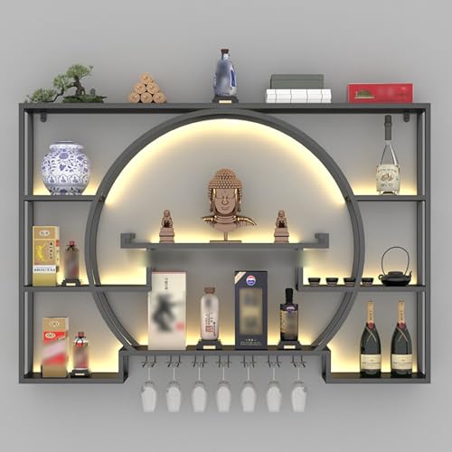 Casier à vin mural design suspendu pour décoration de cuisine