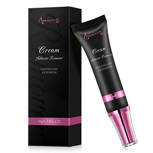 Beauty7 Dissolvant Colle de Cils 10g, Remover Crème Cils Semi-perment, Enlève la Colle Cils à Cils, Diluant Pour Retrait Extensions de Cils, Crème de Depose Cils Extension Cover