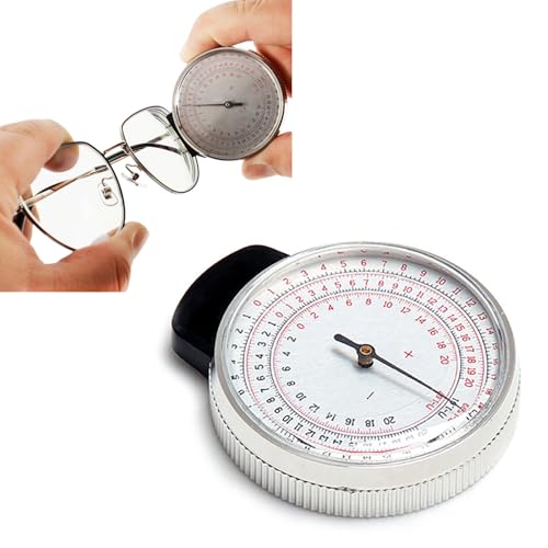 LIULIQ Orologio Professionale per Lenti Oftalmiche, Strumento di Misurazione della Curvatura delle Lenti con Sonda AntiGraffio, Lancetta Antivibrazione E Scala Trasparente per Negozi di Occhiali