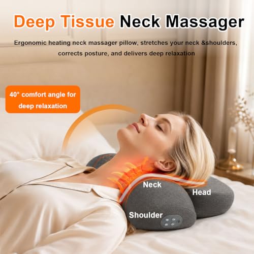 JIXFQ Cordless 3-in-1 Rechargeable Heated Neck Massager Pillow by JIXFQ - Used condition - Image 2