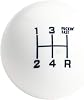 DEWHEL Fing Fast Shift Knob 5 Speed Short Throw Shifter M12x1.25 M10x1.5 M10x1.25 M8x1.25 (White)